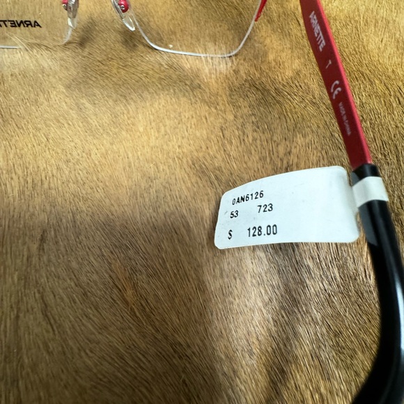Arnette MAKAII 6126 723 53-19-145 Black/Red Metal Half Rim Eyeglasses Frame New - Picture 5 of 15